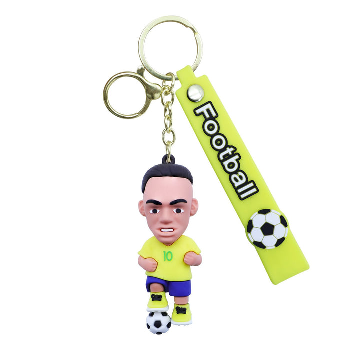 Wholesale 10pcs World Cup Football Star Keychain