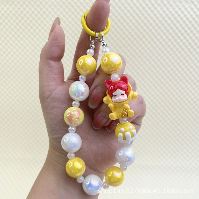 Wholesale Cartoon windmill hand-painted beads mobile phone chain bag decoration pendant accessories mobile phone chain