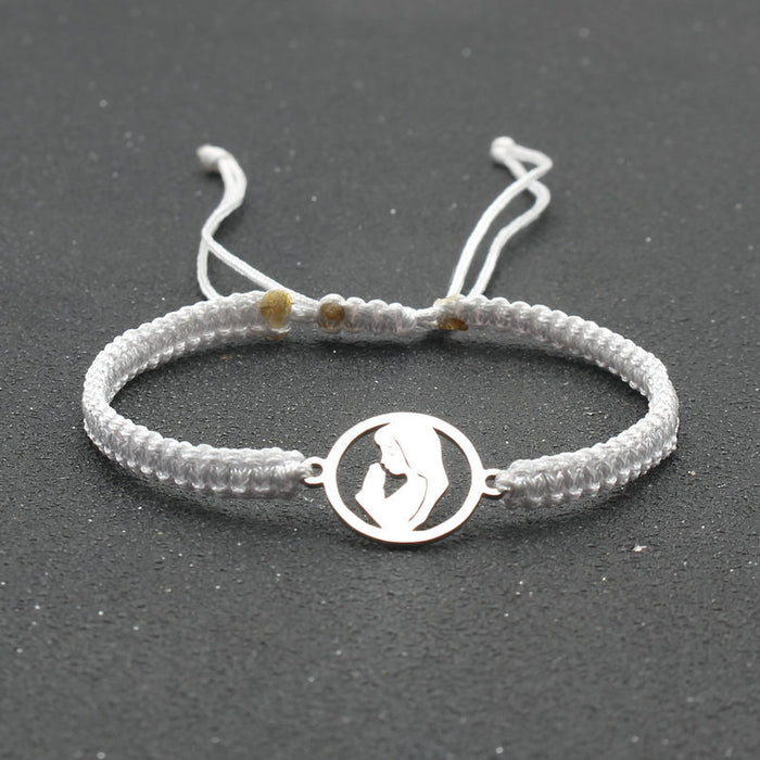 Wholesale Jewelry Round Stainless Steel Virgin Mary Bracelet JDC-BT-SX017