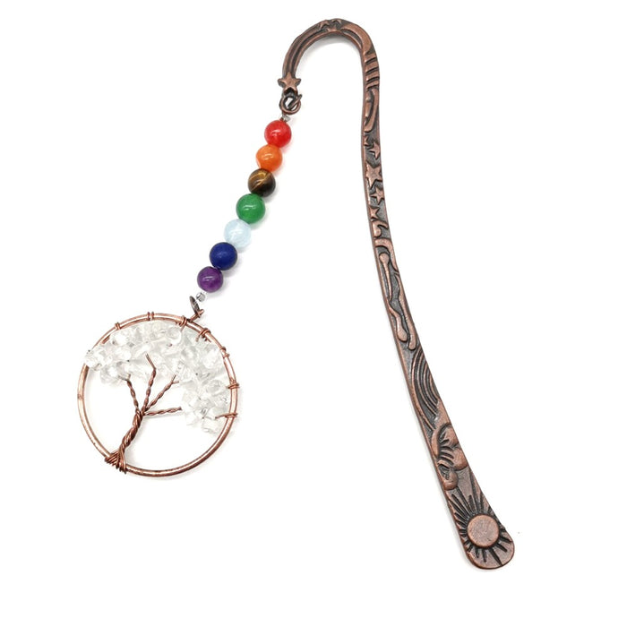 Wholesale Vintage Natural Crushed Stone Crystal Tree of Life Bookmark JDC-BM-HXu001