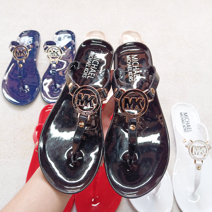 Wholesale 2024 Summer New Beach Herringbone Flip Toe Clip Crystal Jelly Slippers JDC-SP-YaNuo001