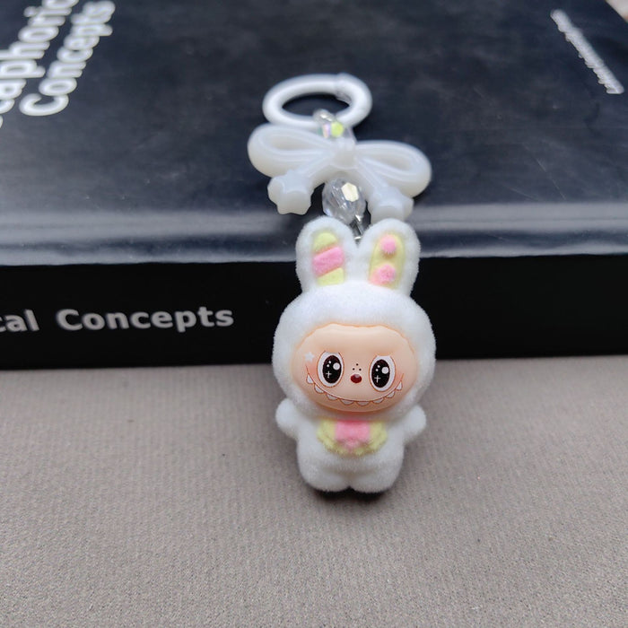 Wholesale Flocked Keychain Bag Bow Phone Ins Pendant Best Friend Gift Cute Plush Toy