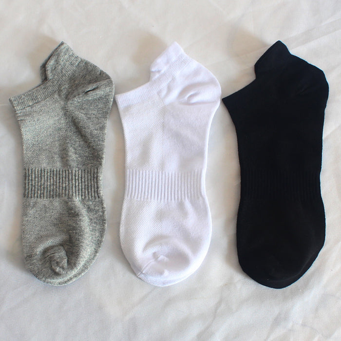 Wholesale Large size sports socks, ear lifting mesh boat socks, running socks, solid color socks