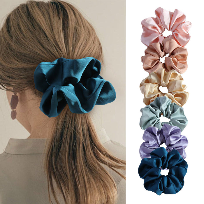 Wholesale Retro faux silk Hair Scrunchies