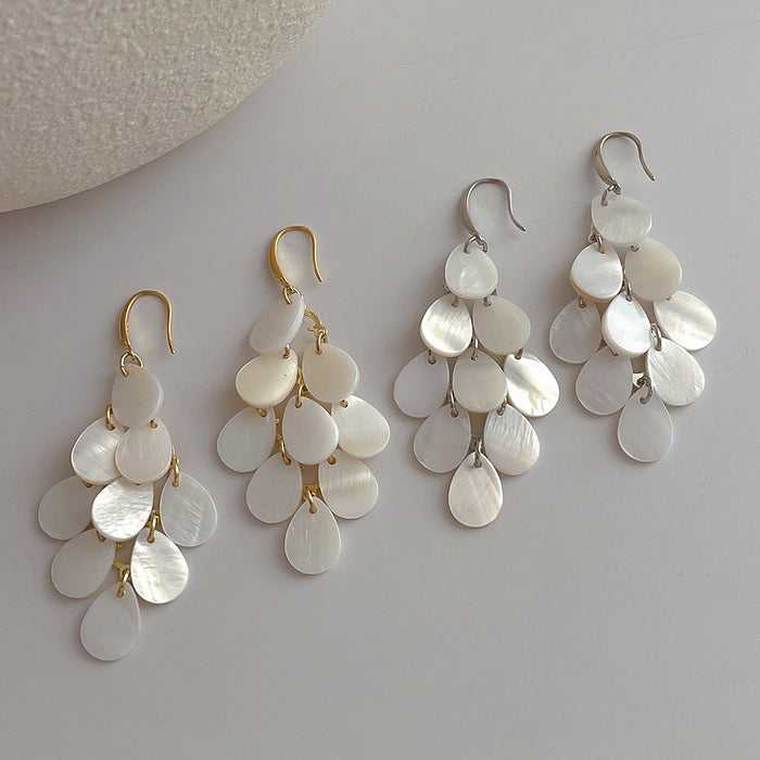 Wholesale Personalized design splicing earrings, long exaggerated tassel earrings, earrings with hooks and earrings