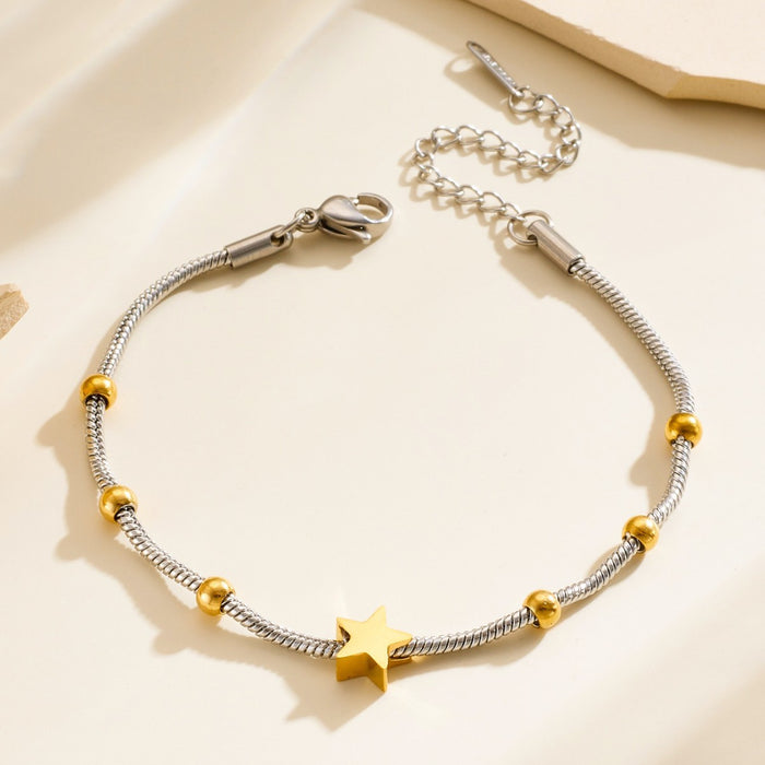 Wholesale Titanium steel and stainless steel bracelets for female students.