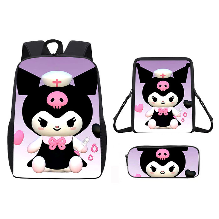 Wholesale Backpack Satchel Pencil Case Three-piece Student Schoolbag