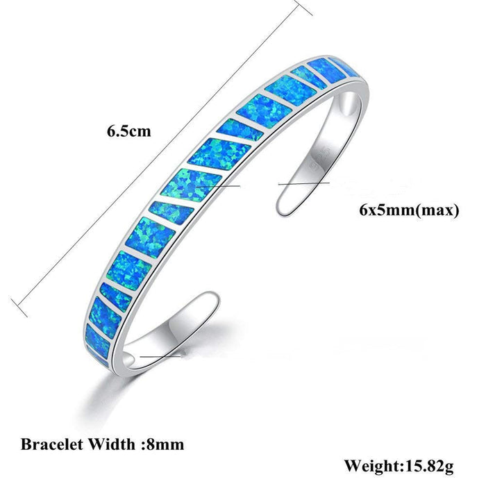 Wholesale Alloy Blue Square Stripe Bracelet JDC-BT-JuC001