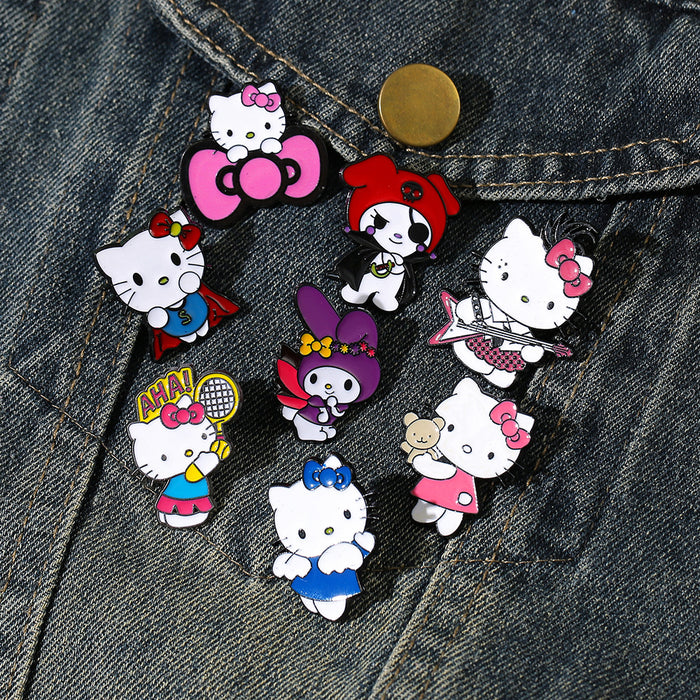 Wholesale Cartoon Cat Brooch Metal Badge Pirate Design Pin Everyday Jewelry Accessory