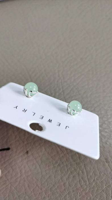 Wholesale Imitation Jade Earrings Female Niche Design Ear Nail Earrings