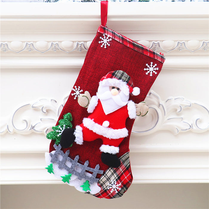Wholesale Christmas stocking gift bags,  Christmas scene window display pendants,  Christmas decorations,  children' s candy bags