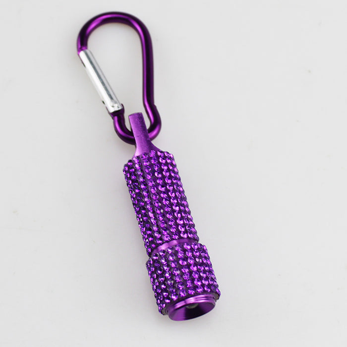 Wholesale Trendy Crystal Studded LED Flashlight White Fashion Accessory Gift