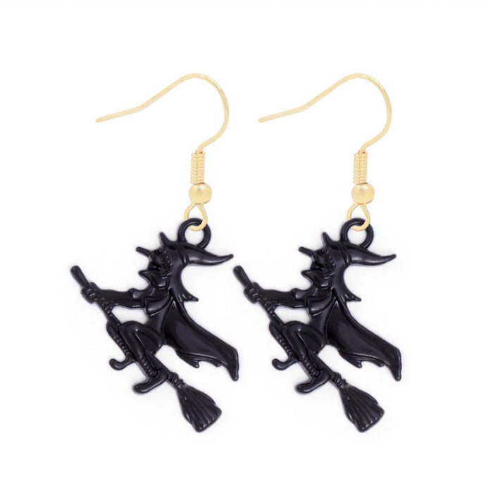 Wholesale Halloween Series Skull Pumpkin Zinc Alloy Earrings JDC-ES-BinL008