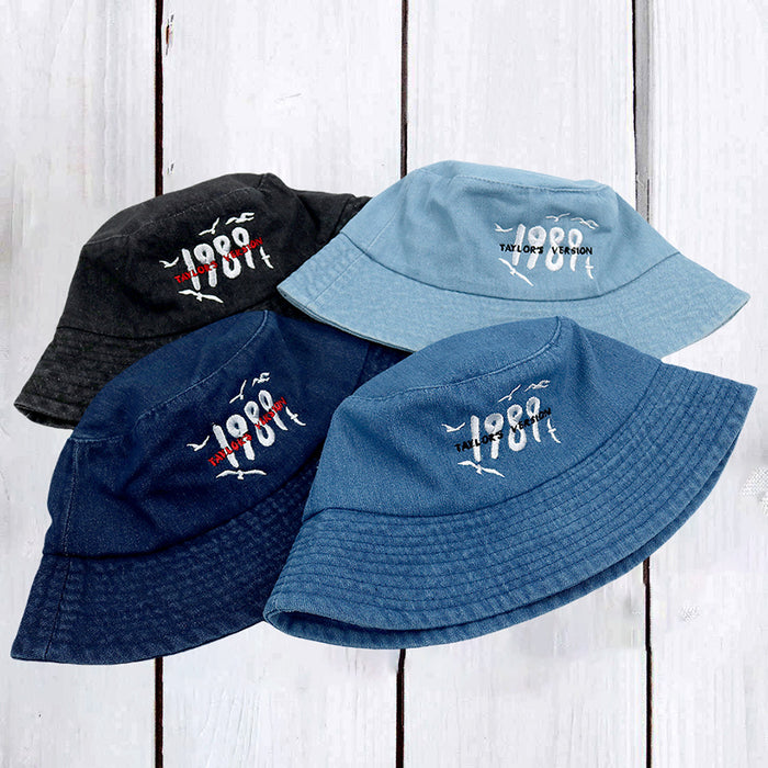 Wholesale Embroidered Denim Bucket Hat JDC-FH-HaiPu007