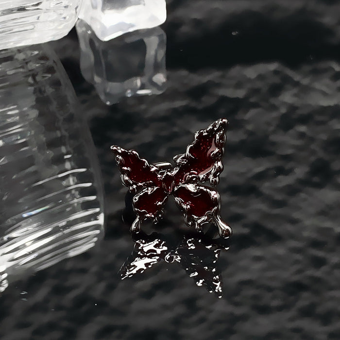 Wholesale Butterfly liquid opening ring, fashionable temperament, high-end feeling, retro ring