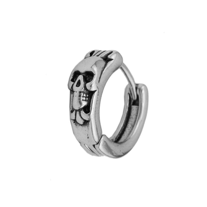 Wholesale Stainless Steel Skull Ear Buckle Personalized Retro Halloween Earrings Street Jewelry