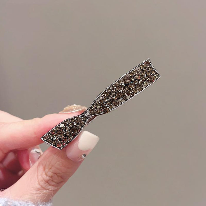 Wholesale Rhinestone clip head ornament hairpin female temperament bangs side clip hairpin