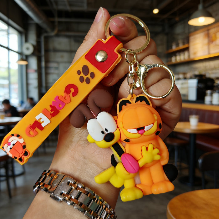 Wholesale Cute Cartoon Cat Silicone Keychain