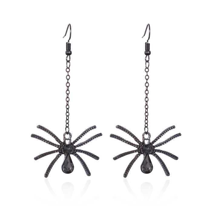 Wholesale Halloween Series Skull Frame Ghost Pumpkin Spider Bat Zinc Alloy Earrings JDC-ES-BinL007