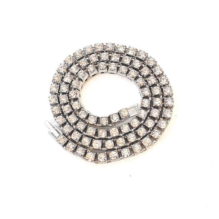 Wholesale 5MM Alloy Single Row Diamond Necklace JDC-NE-QingR006