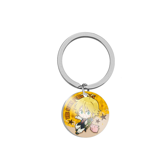 Wholesale Color Printing Stainless Steel Keychain JDC-KC-HuanYu034