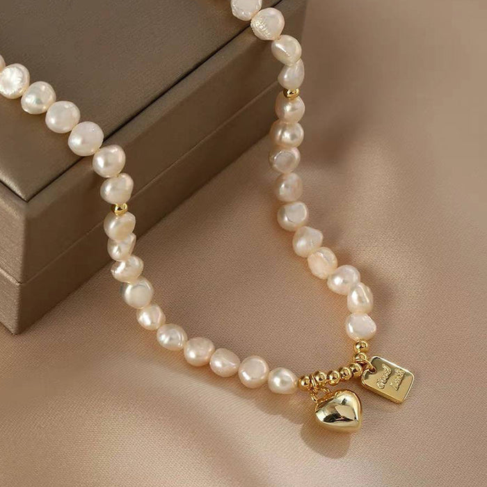 Wholesale Irregular pearl bracelet, new light luxury niche bracelet, jewelry necklace, lucky set