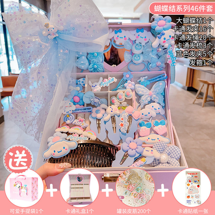 Wholesale Children' s New Headwear Girl Birthday Gift Jewelry Box Princess Girl Hair Accessories Set Gift Box Baby Hair Clip