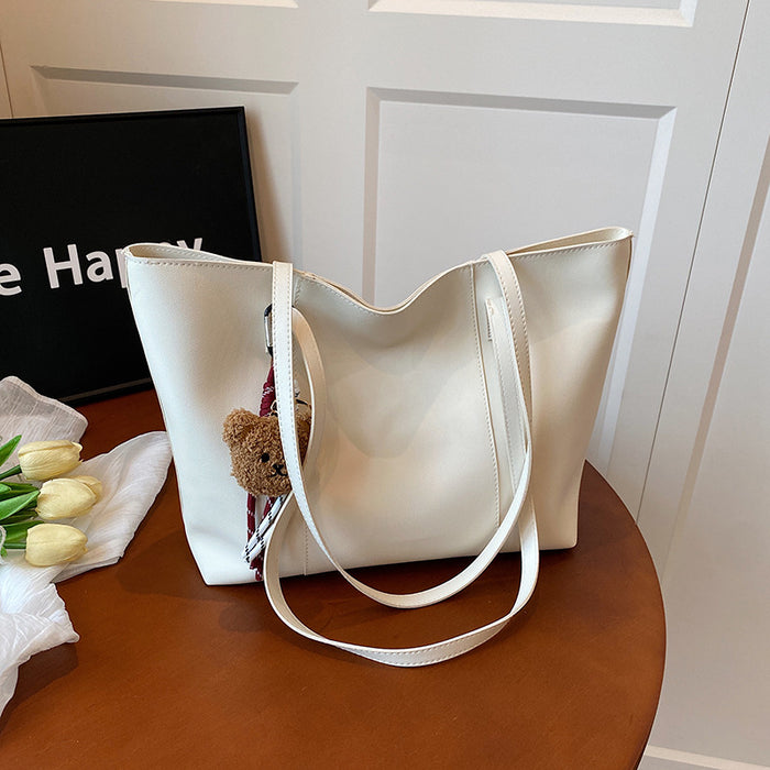 Wholesale Textured underarm bag women' s new simple versatile shoulder bag fashionable large capacity student commuter tote bag