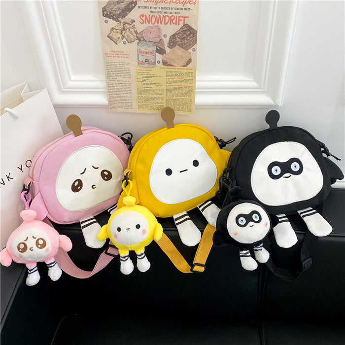 Wholesale Cartoon Egg Shoulder Bag Cute Plush Coin Wallet  Girl Shoulder Bag