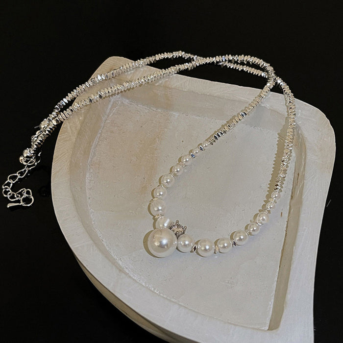 Wholesale Light luxury style pearl necklace, personalized, fashionable, versatile, elegant, simple, high-end, collarbone chain