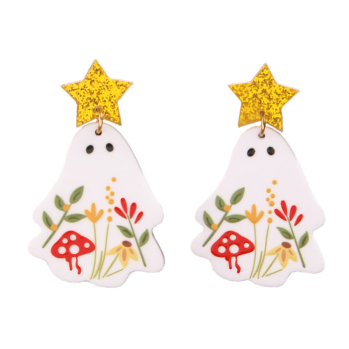 Wholesale  plate earrings creative versatile  acrylic fashion personality ghost earrings