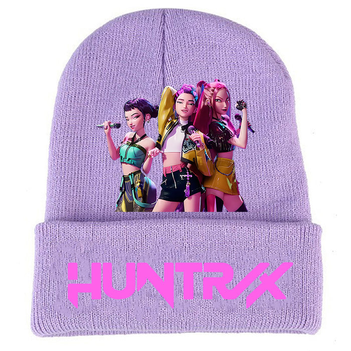 Wholesale Couple' s knitted hat autumn and winter fleece hat outdoor warmth wool hat