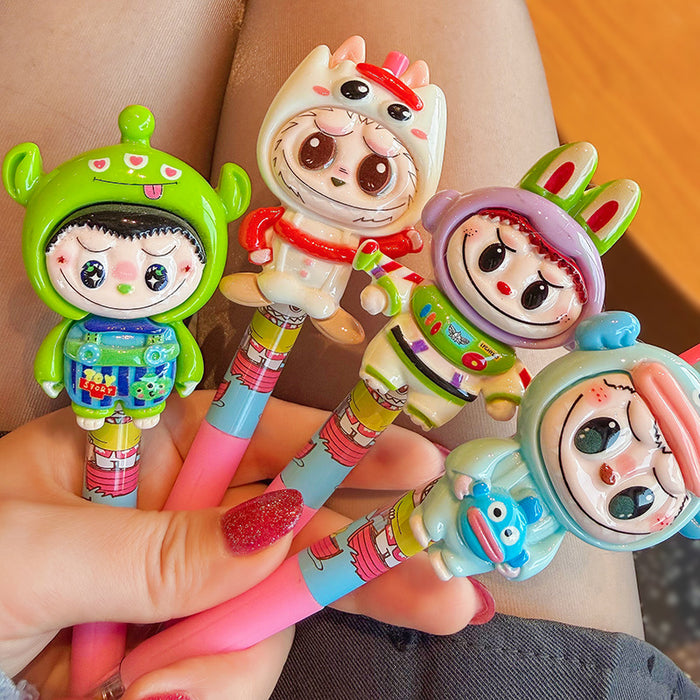 Wholesale Sweet and cute cartoon monster press ballpoint pen