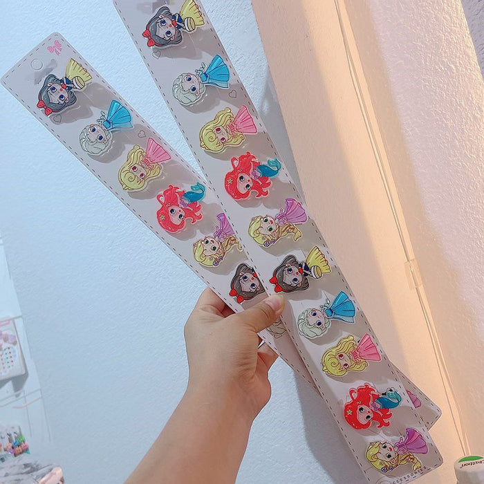Wholesale 10pcs Princess small rubber band tie children' s acrylic hair band