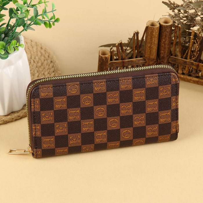 Wholesale Urban Casual PU Leather Long Wallet with Card Slots and Phone Pocket MOQ≥3