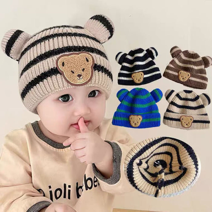 Wholesale Baby Hats Autumn Winter Baby Hat Stripes JDC-FH-SL001