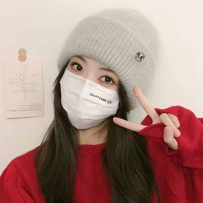 Wholesale Knitted Hat Women's Winter fleece-lined Thickened Warm All-match Knitted Hat Big Head Ear Protection Maternal Moon Hat