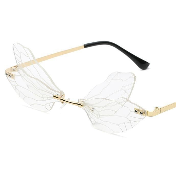 Wholesale Fashionable and Personalized Dragonfly Glasses, Dance Show, Trendy Street Photography, Y2K Sunglasses