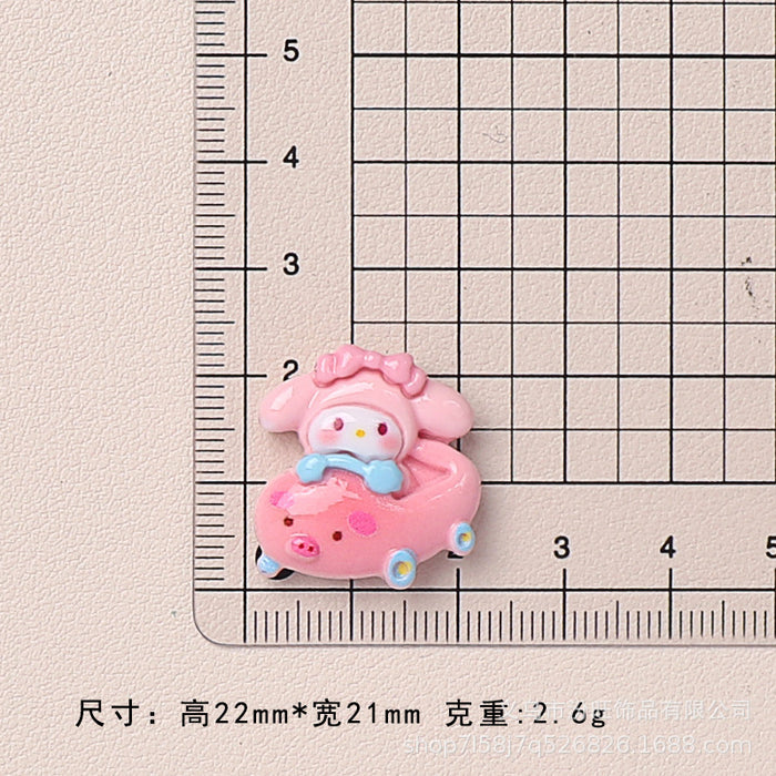 Wholesale Driving Car Cute Cartoon Accessories Cartoon Resin Jewelry Cream Glue Handmade Hairpin Patch Drop