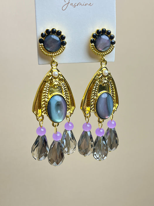 Wholesale  Color Silk Earrings Long Zircon Tassel Earrings