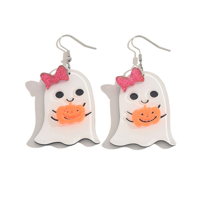 Wholesale Cute  Cartoon Ghost Pumpkin Acrylic Earrings Holiday Earrings