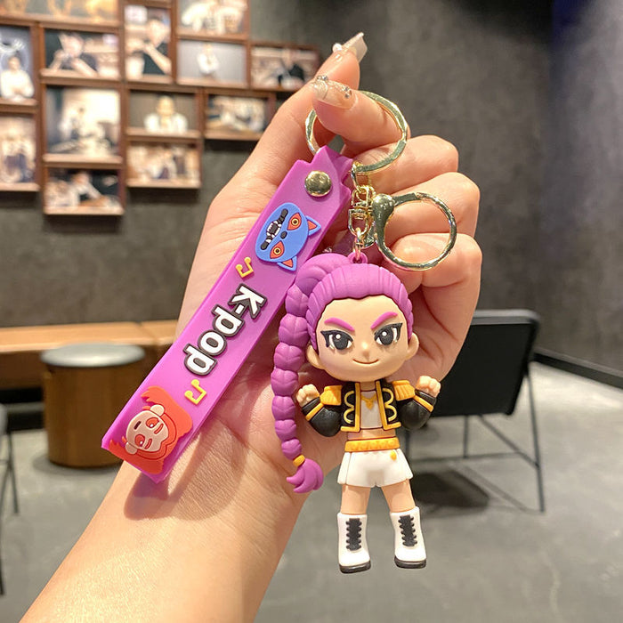 Wholesale  K-pop girl group pvc keychain Cute Keychain