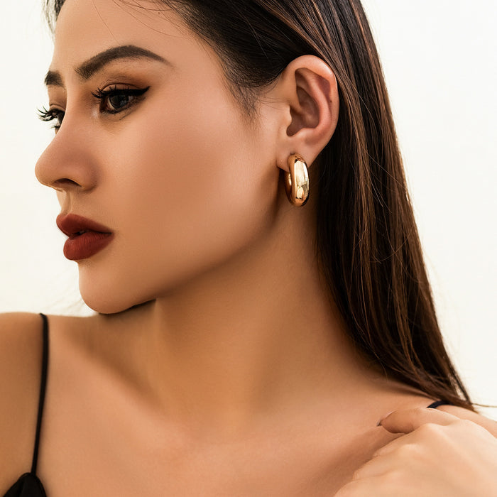 Wholesale Minimalist C-shaped ear hole free colorful single ear bone clip with versatile temperament and smooth opening ear clip
