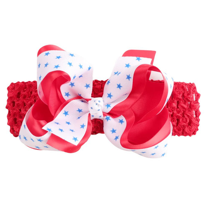 Wholesale 50PCS Children's Bow Independence Day Wide Brim Headband JDC-HD-XiuG003