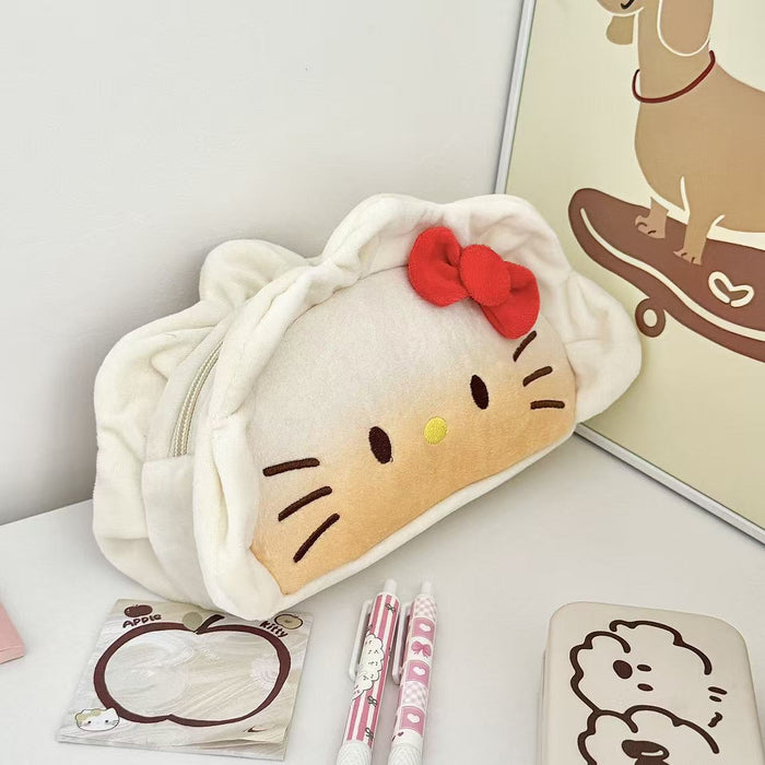 Wholesale Dumpling Girl Large Capacity Plush Pencil Bags