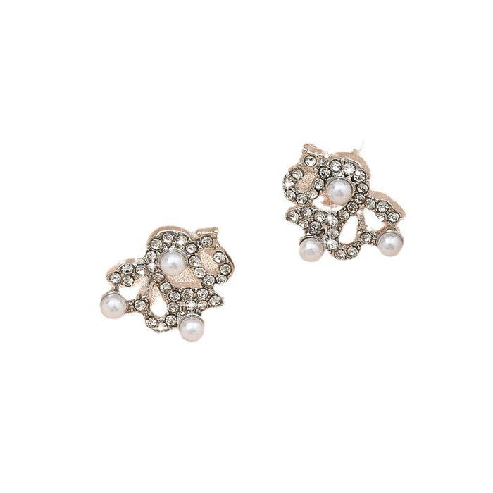 Wholesale New S925 Silver Needle Fashion Sweet Pearl Earrings