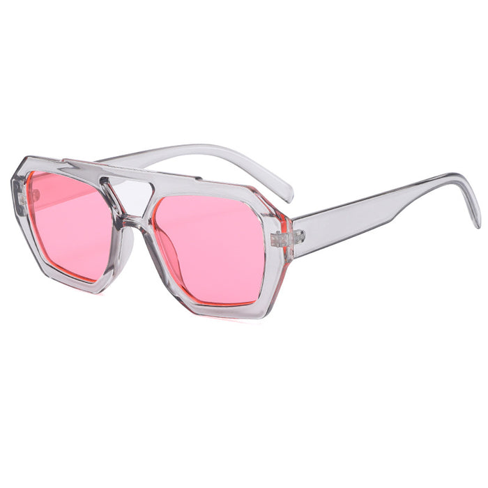 Wholesale Double Bridge Large Frame PC Sunglasses JDC-SG-ZS011