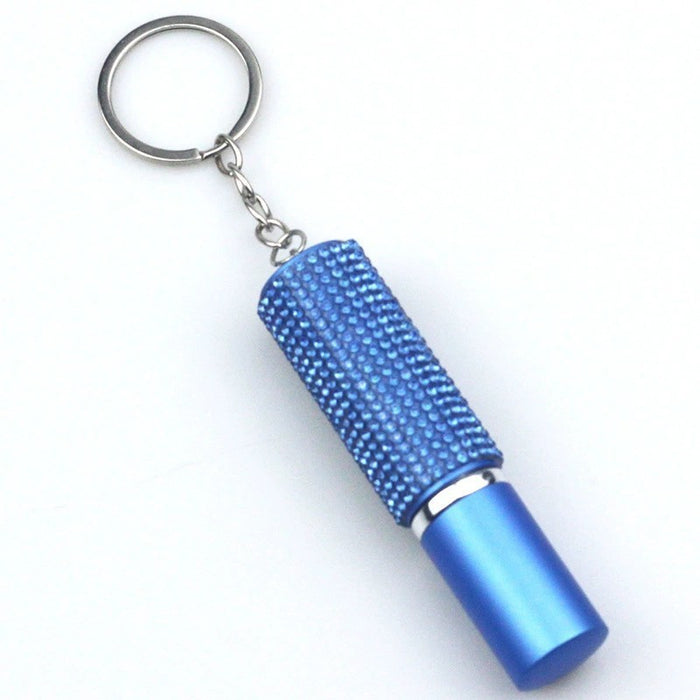 Wholesale Plastic 5ml Half Diamond Perfume Bottle Keychain JDC-KC-ZY025