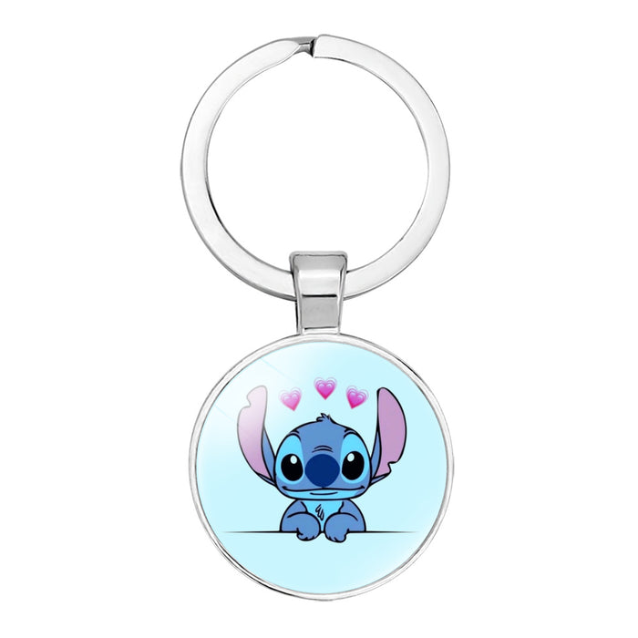 Wholesale Glass Alloy Time Stone Cartoon Keychain JDC-KC-NingX009