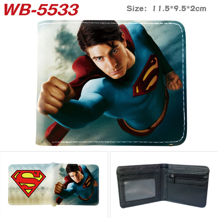 Wholesale PU Leather Anime Superhero Cartoon Bifold Wallet Stylish Everyday Gift For Students